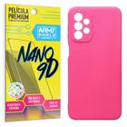 Capa Capinha Pink Samsung A23 + Película Nano Cerâmica 9D