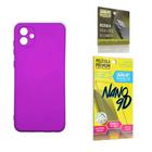Capa Capinha Pink Samsung Galaxy A14 + Película de Cerâmica Nano 9D + Película de Câmera