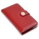 Capa carteira couro strass vermelho para iphone 12 6.1