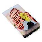 Capa carteira estampada roma para iphone 13 mini 5.4