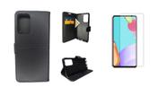 Capa Carteira Flip Antishock (PRETA) Porta Cartão P/ Samsung Galaxy A72 A72 5g + Película de Nano Gel