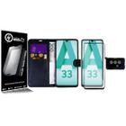 Capa Carteira + Vidro 3d + Pel Câmera compativel Galaxy A33 5G A336 6.4 - Cell In Power25