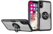 Capa Case Apple iPhone Xs Max (Tela 6.5) Carbon Clear Com Stand e Anel