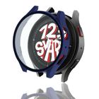 Capa Case Bumper com Película de Vidro para Galaxy Watch 5 Watch5 44mm - Azul Marinho