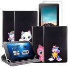 Capa Case Desenhada Infantil Giratória P/ Tablet M9s GO Multilaser + Película