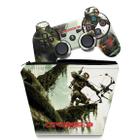 Capa Case e Skin Adesivo Compatível PS3 Controle - Crysis 3