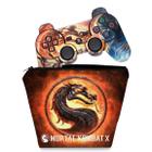 Capa Case e Skin Adesivo Compatível PS3 Controle - Mortal Kombat