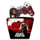 Capa Case e Skin Adesivo Compatível PS3 Controle - Red Dead Redemption