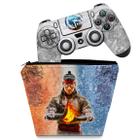 Capa Case e Skin Compatível PS4 Controle - Mortal Kombat 1