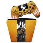 Capa Case e Skin Compatível PS4 Controle - Mortal Kombat 11
