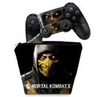 Capa Case e Skin Compatível PS4 Controle - Mortal Kombat X