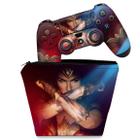Capa Case e Skin Compatível PS4 Controle - Mulher Maravilha