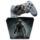 Capa Case e Skin Compatível PS4 Controle - Skyrim