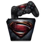 Capa Case e Skin Compatível PS4 Controle - Superman - Super Homem