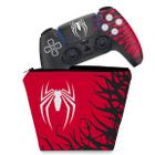 Capa Case e Skin Compatível PS5 Controle - Spider-Man Homem Aranha 2 Edition