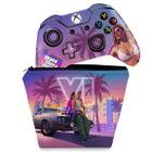 Capa Case e Skin Compatível Xbox One Fat Controle - GTA 6 VI