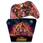 Capa Case e Skin Compatível Xbox One Fat Controle - Os Vingadores: Guerra Infinita