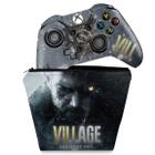 Capa Case e Skin Compatível Xbox One Fat Controle - Resident Evil Village