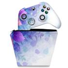 Capa Case e Skin Compatível Xbox Series S X Controle - Folhas Lilás