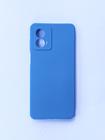 Capa Case Silicone Aveludada Para Moto G53 Azul