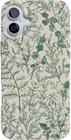 Capa Casely para iPhone 16 - Estampa Floral Verde Sage Garden