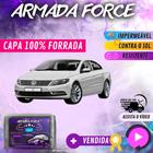 Capa Cobrir Carro CC 100% Forrada Armada Force 100% Impermeável Forro Total Protege Sol Chuva Poeira Lona Proteção Automotiva Hatch e Sedan