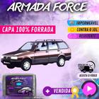 Capa Cobrir Carro FIAT ELBA 100% Forrada Armada Force 100% Impermeável Forro Total Protege Sol Chuva Poeira Lona Proteção Automotiva Hatch e Sedan