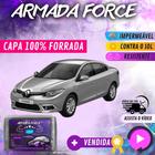 Capa Cobrir Carro FLUENCE 100% Forrada Armada Force 100% Impermeável Forro Total Protege Sol Chuva Poeira Lona Proteção Automotiva Hatch e Sedan