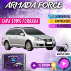 Capa Cobrir Carro JETTA PERUA 100% Forrada Armada Force 100% Impermeável Forro Total Protege Sol Chuva Poeira Lona Proteção Automotiva Hatch e Sedan