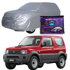 Capa Cobrir Carro JIMNY 100% Forrada Armada Force 100% Impermeável Forro Total Protege Sol Chuva Poeira Lona Proteção Automotiva Hatch e Sedan