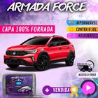 Capa Cobrir Carro NIVUS 100% Forrada Armada Force 100% Impermeável Forro Total Protege Sol Chuva Poeira Lona Proteção Automotiva Hatch e Sedan