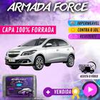 Capa Cobrir Carro ONIX HATCH 100% Forrada Armada Force 100% Impermeável Forro Total Protege Sol Chuva Lona Proteção Automotiva