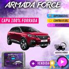 Capa Cobrir Carro PEUGEOT 3008 100% Forrada Armada Force 100% Impermeável Forro Total Protege Sol Chuva Poeira Lona Proteção Automotiva Hatch e Sedan