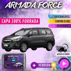 Capa Cobrir Carro SPIN 100% Forrada Armada Force 100% Impermeável Forro Total Protege Sol Chuva Poeira Lona Proteção Automotiva Hatch e Sedan