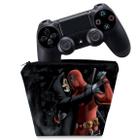 Capa Compatível PS4 Controle Case - Deadpool 2