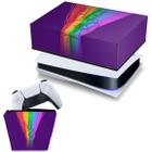 Capa Compatível PS5 Horizontal e Case Controle - Rainbow Colors Colorido