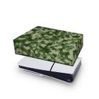 Capa compatível PS5 Slim Horizontal Anti Poeira - Camuflado Verde