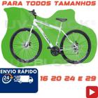 Capa Couro Bicicleta Forrada Impermeável Verde Aro 20 - 29