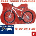 Capa Couro Bike Forrada Impermeável Vermelho Aro 20 - 29