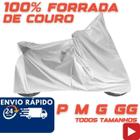 Capa Couro Moto Forrada Impermeável Branco Cb 500X Cbr 650F