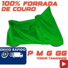 Capa Couro Moto Forrada Impermeável Verde Shadow 600