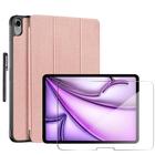 Capa couro + película vidro + caneta para iPad Air 11 (M2)