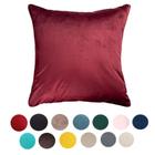 Capa De Almofada Com Zíper 45x45cm Suede Lisa Decoração