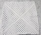 Capa de Almofada de Crochê Branca 45cm x 45cm feita a mão