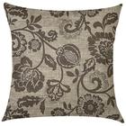 Capa de Almofada Floral Marrom Sued Premium 45x45cm