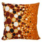 Capa de Almofada Olimpya Bolas Laranja 45x45cm - Sena Decorações