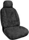 Capa de assento de carro Eurow Easy-Install Plush Sheepskin Grey