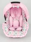 Capa de bebê conforto e redutor - passinho elefante rosa