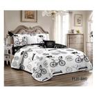 Capa de cama Quilt Summer de 1,5 lugares - Bicicletas brancas - Lightbek Official Store