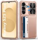 Capa de celular Wallet BXYJY para Samsung Galaxy S25+ Plus Rose Gold